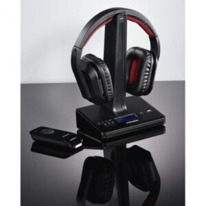 Casque Tv sans fil bluetooth avec station de charge portée sans fil 30 m noir - THOMSON