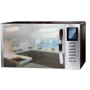 Micro-ondes combiné noir porte miroir - 25L - 900 W - Grill 1000 W - Convection 1000 W