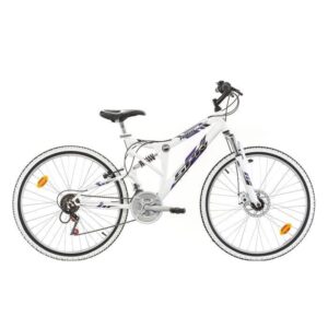 VTT 26'' Tout Suspendu Femme "Axis" équipé de 18 vitesses indéxées, frein à disque avant, V-Brake arrière & pneus bi-couleurs