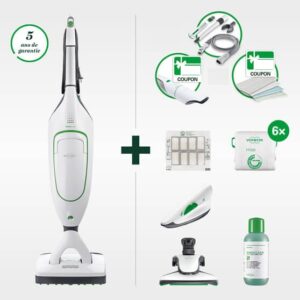 Aspirateur balai Vorwerk Kobold - VK200 + accessoires supplémentaires
