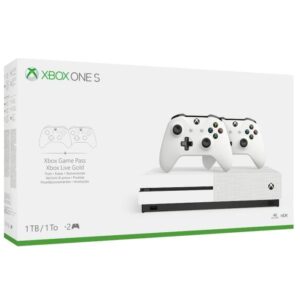 Xbox One S 1To 2 manettes + 14 jours d'essai au Xbox Live Gold et 1 mois d'essai au Game Pass